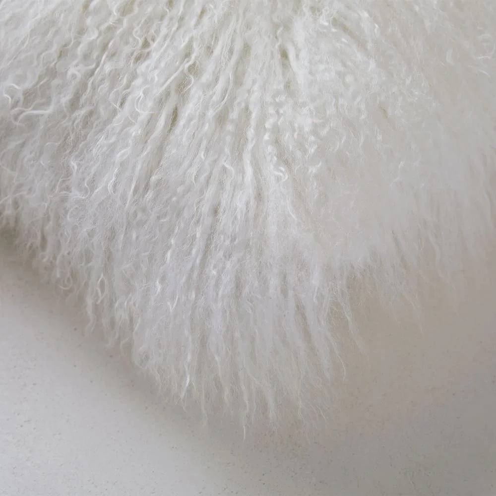 West Elm Mongolian Lamb Pillow Cover + Insert - 16x16
